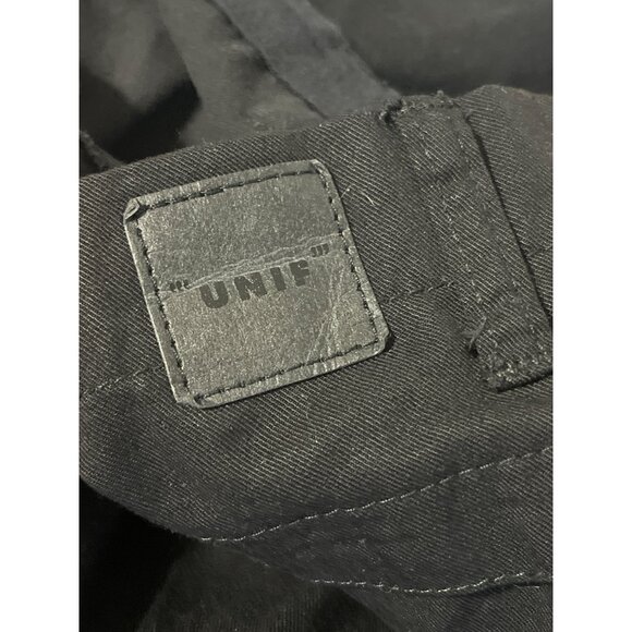 UNIF Women Pants Ruched Bottom in Black size 27 - Picture 12 of 14